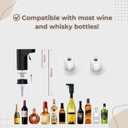 Smart electric digital wine dispenser wine suitable for more than 100 kinds of bottle mouths