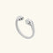 1pcs Cat Paw Print Ring Fantastic Cat Imprint Silver Color Simple Style Design Women's Rings Cute Women Party Gift Jewelry Boho