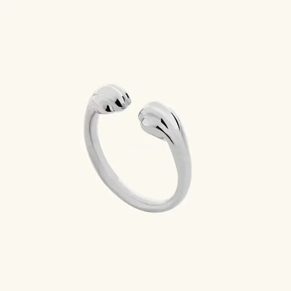 1pcs Cat Paw Print Ring Fantastic Cat Imprint Silver Color Simple Style Design Women's Rings Cute Women Party Gift Jewelry Boho