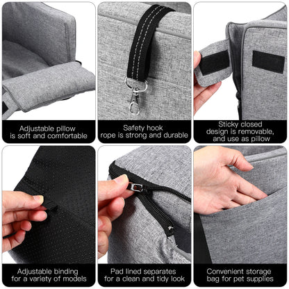 Doggie Car Seats Small Dogs Armrest Console Pet Travel Accessory Center Cloth Supply Booster